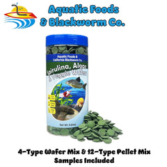 Aquatic Foods Inc. galettes spiruline algues légumes, source de nutrition variée pour l'aquarium.