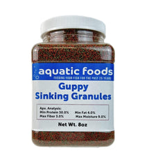 Granulés couleur spiruline Aquatic Foods Inc. pour guppys; intensifie les couleurs naturellement