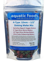 Wafers rouges 12 mm d'Aquatic Foods Inc. pour une coloration accrue des poissons tropicaux.