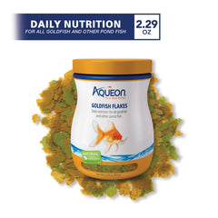 Aqueon-flocons-poissons-rouges: ingrédients nutritionnels et vitamines ajoutés pour l'équilibre.