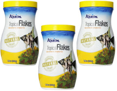 Aqueon Flocons Tropicaux pack-trois, alimentation équilibrée pour poissons tropicaux.