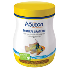 Aqueon Tropical Granules dans la bouteille, alimentation équilibrée pour poissons tropicaux.