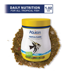 Aqueon – flocons enrichis en vitamines et minéraux pour la vitalité des poissons colorés.