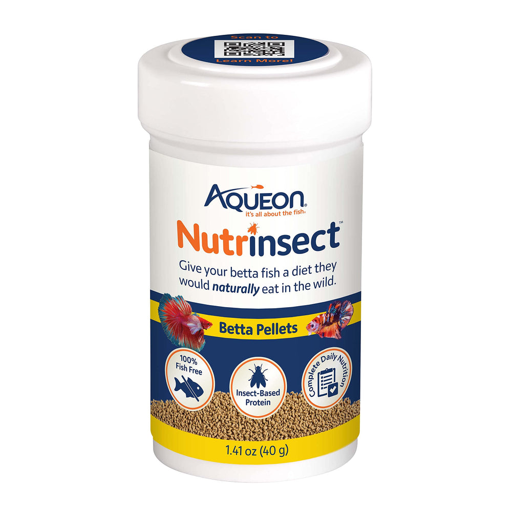 Aqueon Nutrinsect pellets-betta: nourriture adaptée pour betta, goût appétent.