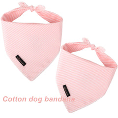 Détail ourlet blanc Aring Pet bandana, finition soignée et durable.