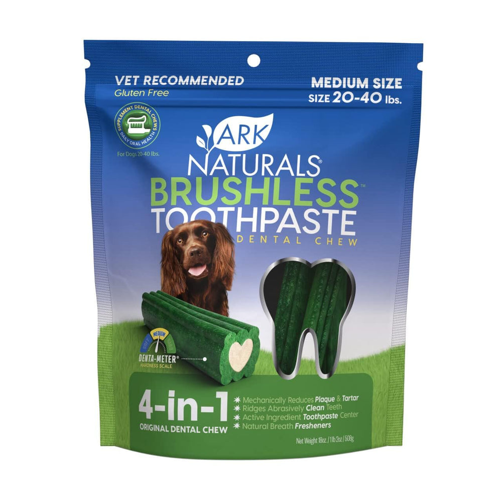 Ark Naturals Brushless Toothpaste – paquet 18 oz pour chien moyen, dents propres et haleine fraîche