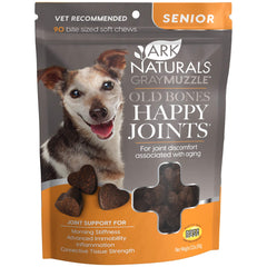 ARK NATURALS Museau Gris : bouchées orange en emballage, soutien potentiel des articulations seniors.