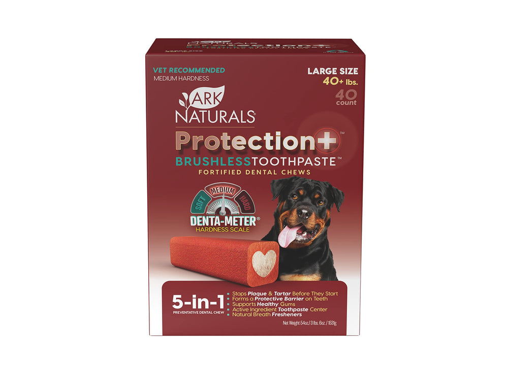 Ark Naturals Protection+ bouchée dentaire avec pâte centrale pour grandes races