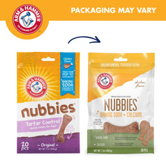 Arm & Hammer Nubbies avec haleine potentiellement plus fraîche après la mastication.