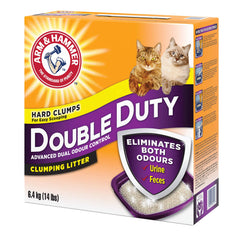 Arm & Hammer Double Duty Litière, contrôle des odeurs grâce au charbon actif et bicarbonate.