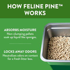 Absorption et neutralisation des odeurs avec Feline Pine Platinum.