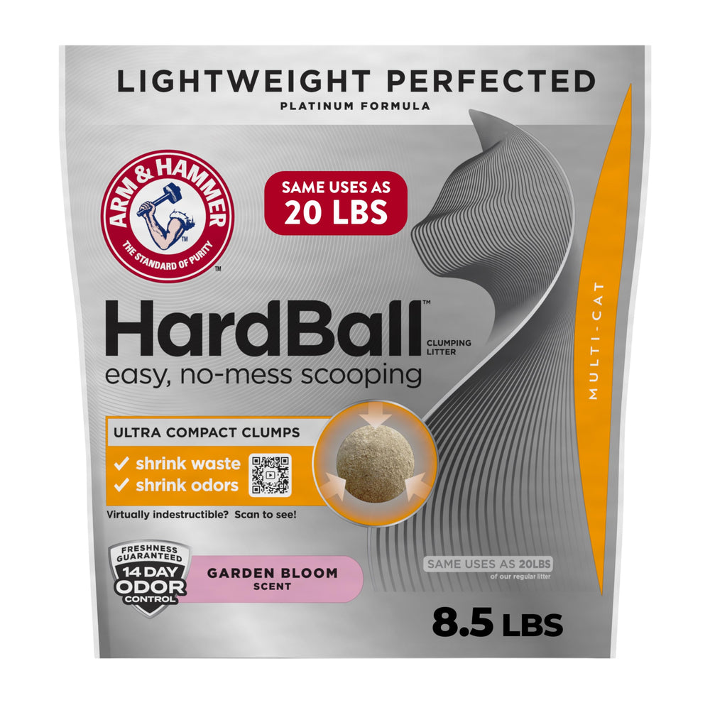 Arm & Hammer Hardball : emballage prêt à verser pour litière légère.