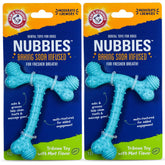 Arm & Hammer Nubbies T-Bone, vue du jouet, texture dentaire qui nettoie les dents.