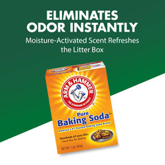 Arm & Hammer poudre bicarbonate – désodorisant litière tout type pour neutraliser les odeurs.