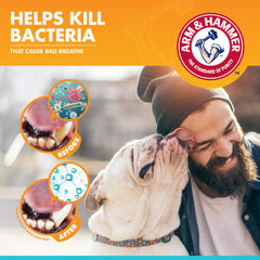 Spray dentaire Arm & Hammer ciblant la plaque et le tartre chez les chiens.