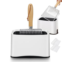 ARMLULU louche-litière métallique avec support intégré pour rangement pratique.