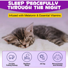 ARMOYA Chat Sommeil Doux pour des nuits plus paisibles.