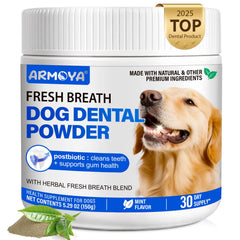 ARMOYA poudre dentaire chien – bouteille, haleine plus fraîche.