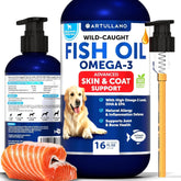 Artullano Omega3 pour chien – bouteille, soutien peau et pelage sains