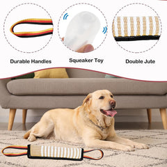 ASOCEA jouet en jute durable pour chien, conçu pour résister lors des tirages.