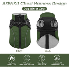 ASENKU manteau chien doublure polaire corail pour chaleur durable
