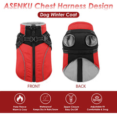 Harnais integre sur manteau ASENKU pour enfilage rapide