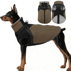 ASENKU manteau réfléchissant pour chien avec harnais intégré, sécurité visuelle lors des promenades nocturnes