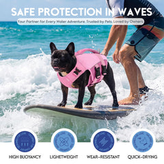 ASENKU veste sauvetage chien, bretelles et boucles design, ajustement sûr et élégant.
