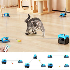 AsFrost chat-jouet-interactif-plume-souris stimule instinct de chasse et curiosité.