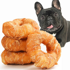 ASMPET Donut Poulet Enroulé pour Chien, friandise savoureuse et mastication soutenue.