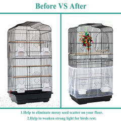 ASOCEA Maillage-nylon: sécurise la cage et évite les éclaboussures de graines.