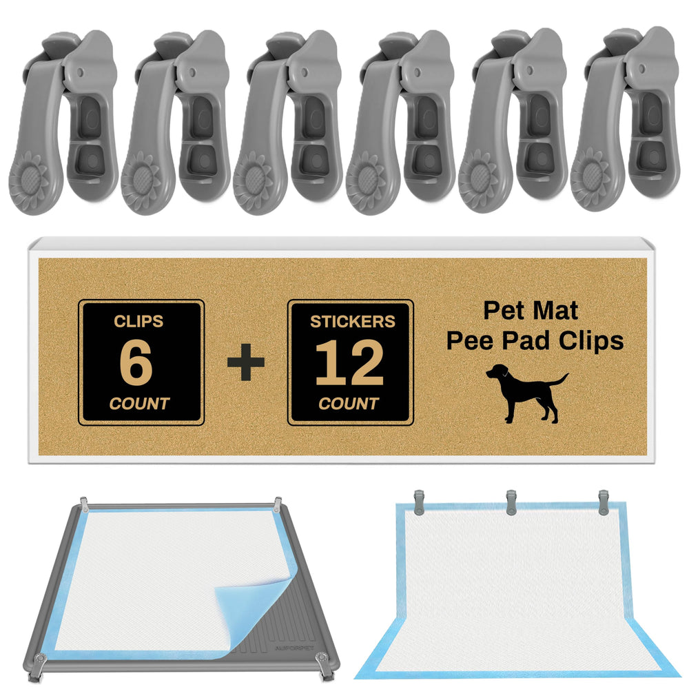 AUFORPET clip-mur-verrouillable-épais: fixation fiable du tapis jetable.