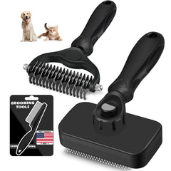Augwind brosse démêlante auto-nettoyante en action sur le pelage