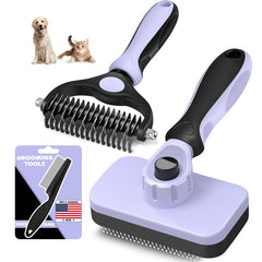 Augwind kit de toilettage démêlage double-face pour pelage lisse.