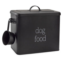 AuldHome Design Canister noir rétro – vue avant pour nourriture de chien.