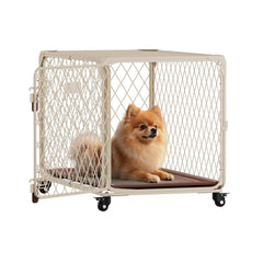 Aurapaws cage pour chien 30 pouces avec maillage diamant pour plus de résistance et sécurité.