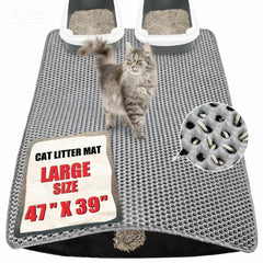 Aurorique Tapis Litière Chat XXL — grande surface réduisant les traces de litière