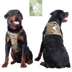 AUROTH Harnais tactique grand chien — arrière, contrôle accru lors des promenades.