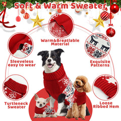 Pull Noël AURUZA pour chat avec motif bonhomme de neige, ambiance festive.