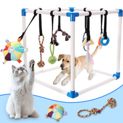 Autyomo Puppy Play Gym cadre PVC robuste pour chiots actifs.