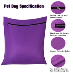 Sac de lavage adapté pour articles volumineux en violet.