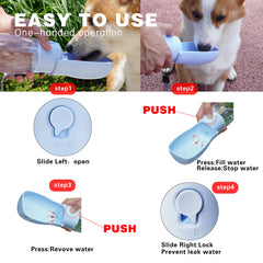 AVALORA: bouteille pliable pour petits chiens, fermeture sûre et anti-fuite.