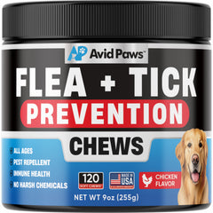 Avid Paws Boîte Traitement Puces et Tiques pour Chien; solution pratique et naturelle.