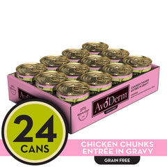 Ingrédients naturels AvoDerm sans céréales favorisent une alimentation équilibrée.