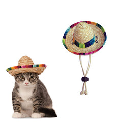 Chapeau paille AWOCAN pour chiot, idéal pour photos mignonnes et fêtes