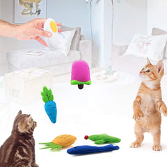 AWOOF catnip: peluche glace pour stimulation tactile et jeu actif.