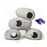 Grotte en résine Awxzom pour aquarium – refuge naturel pour poissons.