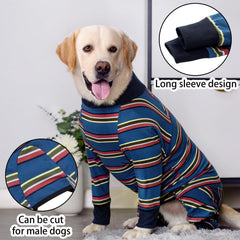 Axcimond Combinaison Recovery Chien vue arrière, protection des zones blessées