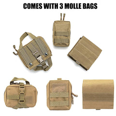 Poche MOLLE utilitaire AZB, rangement polyvalent et accessible.