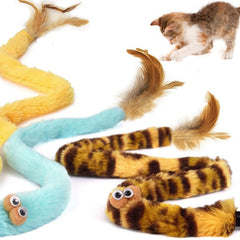 AZOFFYIU balle plush chat velours avec cloche, douceur et jeu interactif.